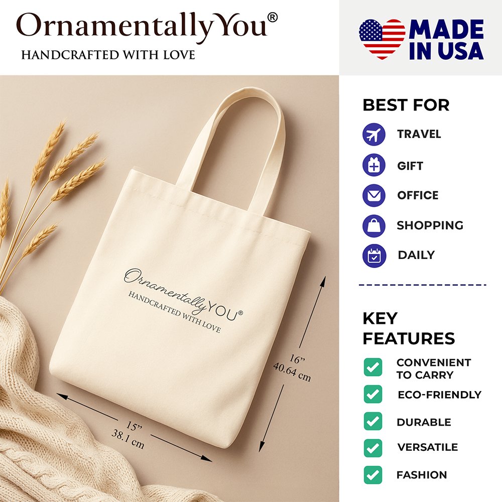 Floral USA Patriotic Canvas Tote Bag, 4th of July Gift Shopper for Stylish Women